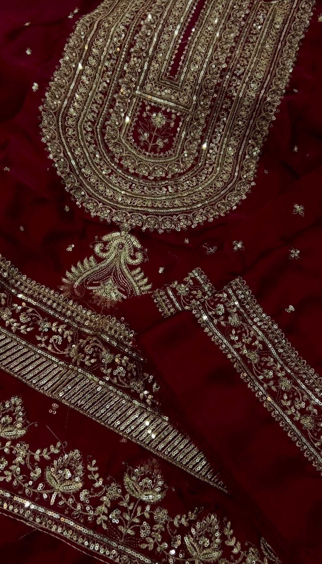 Embroidered 2pc silk
