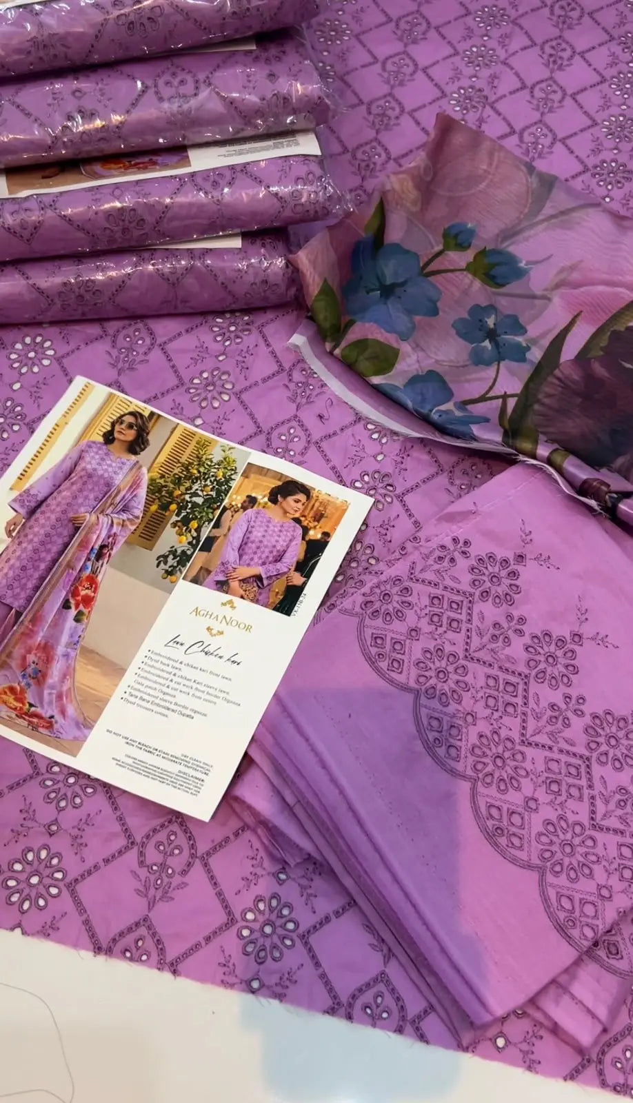 Aghanoor chikenkari 3pc My Store