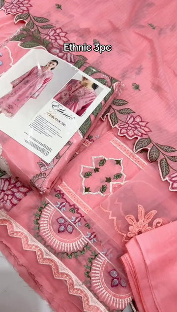 Ethnic Embroidered 3pc Beautiful lawn Article My Store