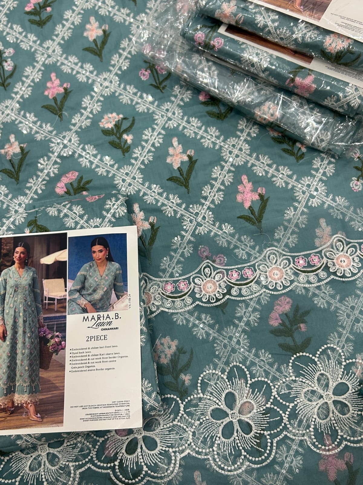 2 Piece - Embroidered Suit -  UNSTITCHED My Store