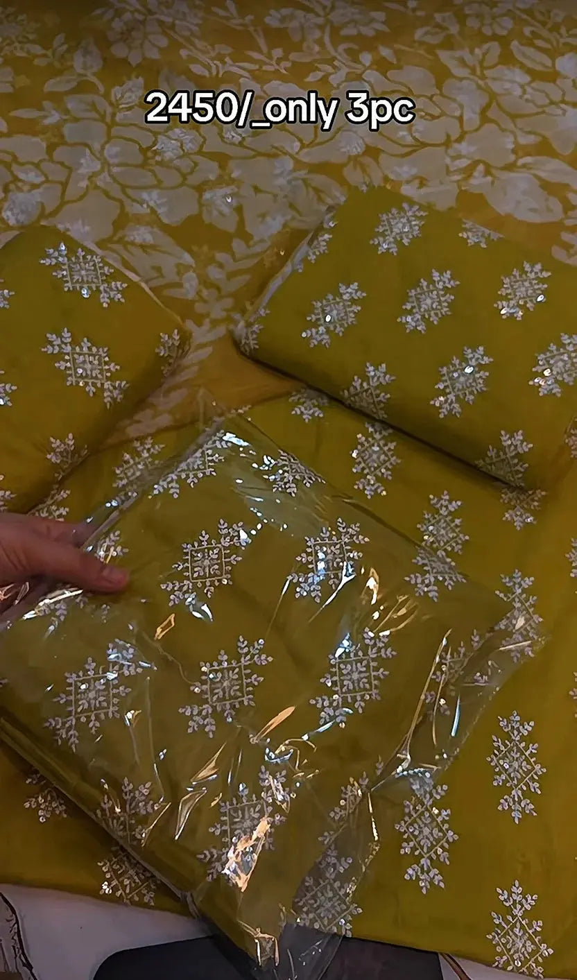 EMBROIDERED THREE PIECE 1100a My Store